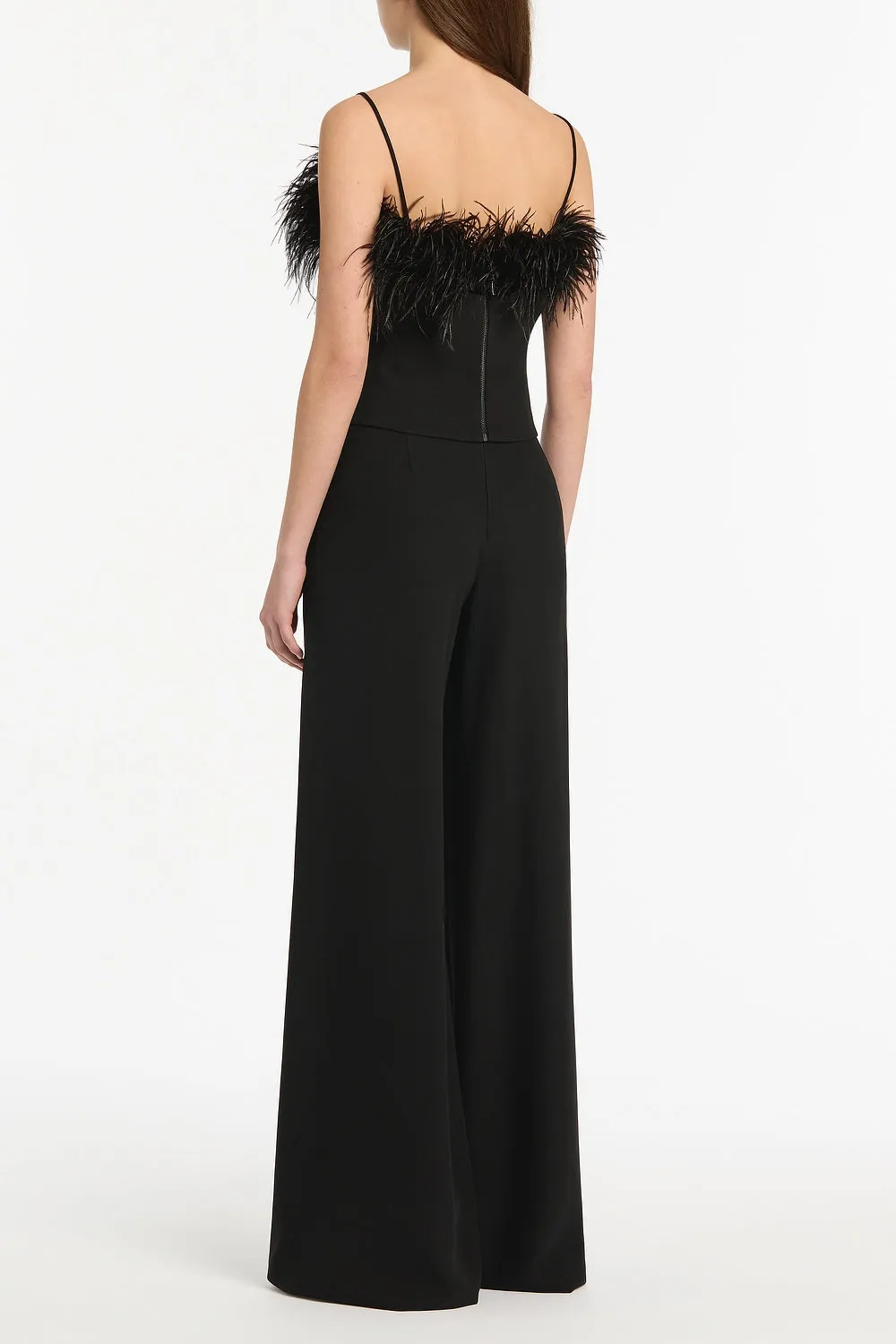 BLACK CREPE FEATHER TOP sold by Carla Zampatti product image thumbnail 3