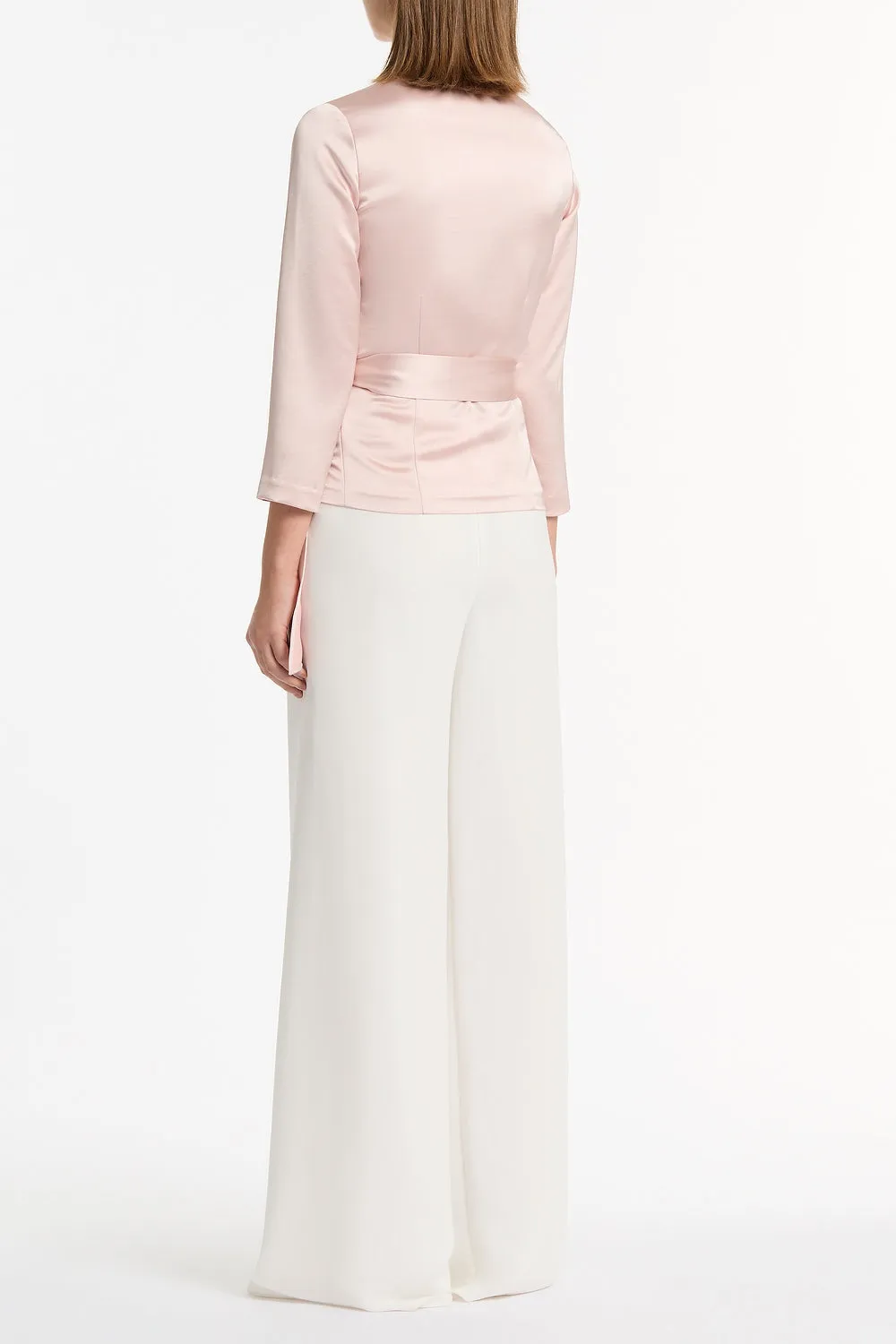 BLUSH LUSTRE SATIN WRAP TOP sold by Carla Zampatti product image thumbnail 3