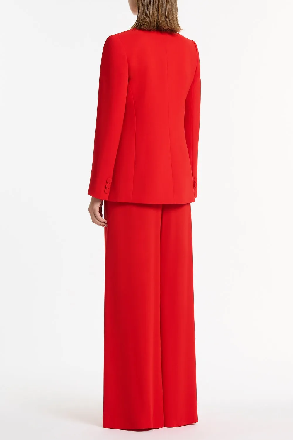 RED CREPE PALAZZO PANT sold by Carla Zampatti product image thumbnail 3