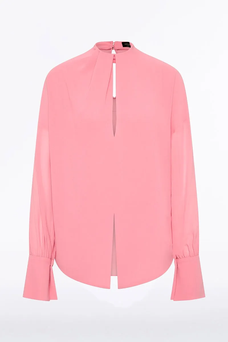 ROSE PINK GEORGETTE DROP SLEEVE BLOUSE sold by Carla Zampatti product image thumbnail 4