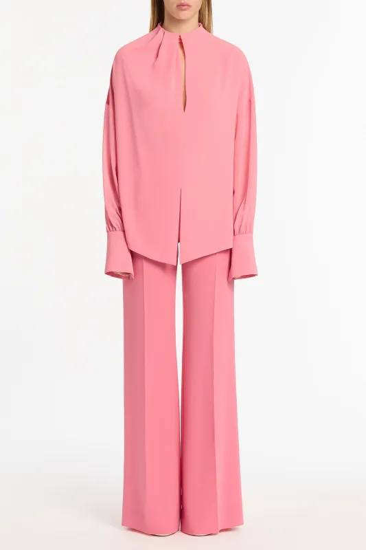 ROSE PINK GEORGETTE DROP SLEEVE BLOUSE sold by Carla Zampatti