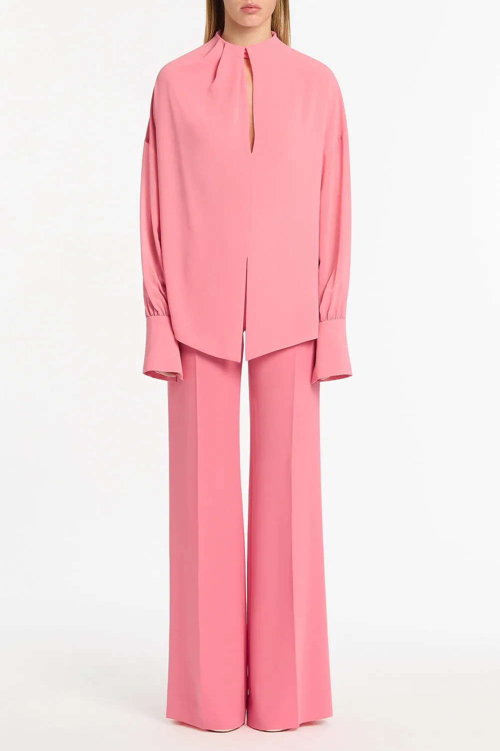 ROSE PINK GEORGETTE DROP SLEEVE BLOUSE sold by Carla Zampatti