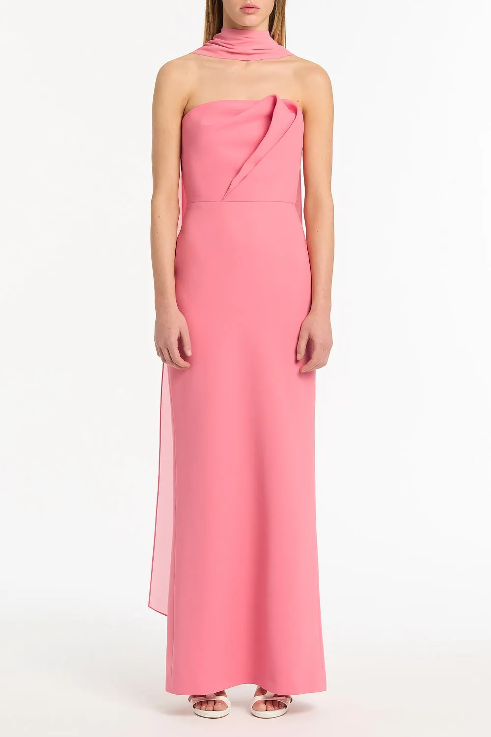 ROSE PINK CREPE SCULPTURAL GOWN sold by Carla Zampatti product image thumbnail 4