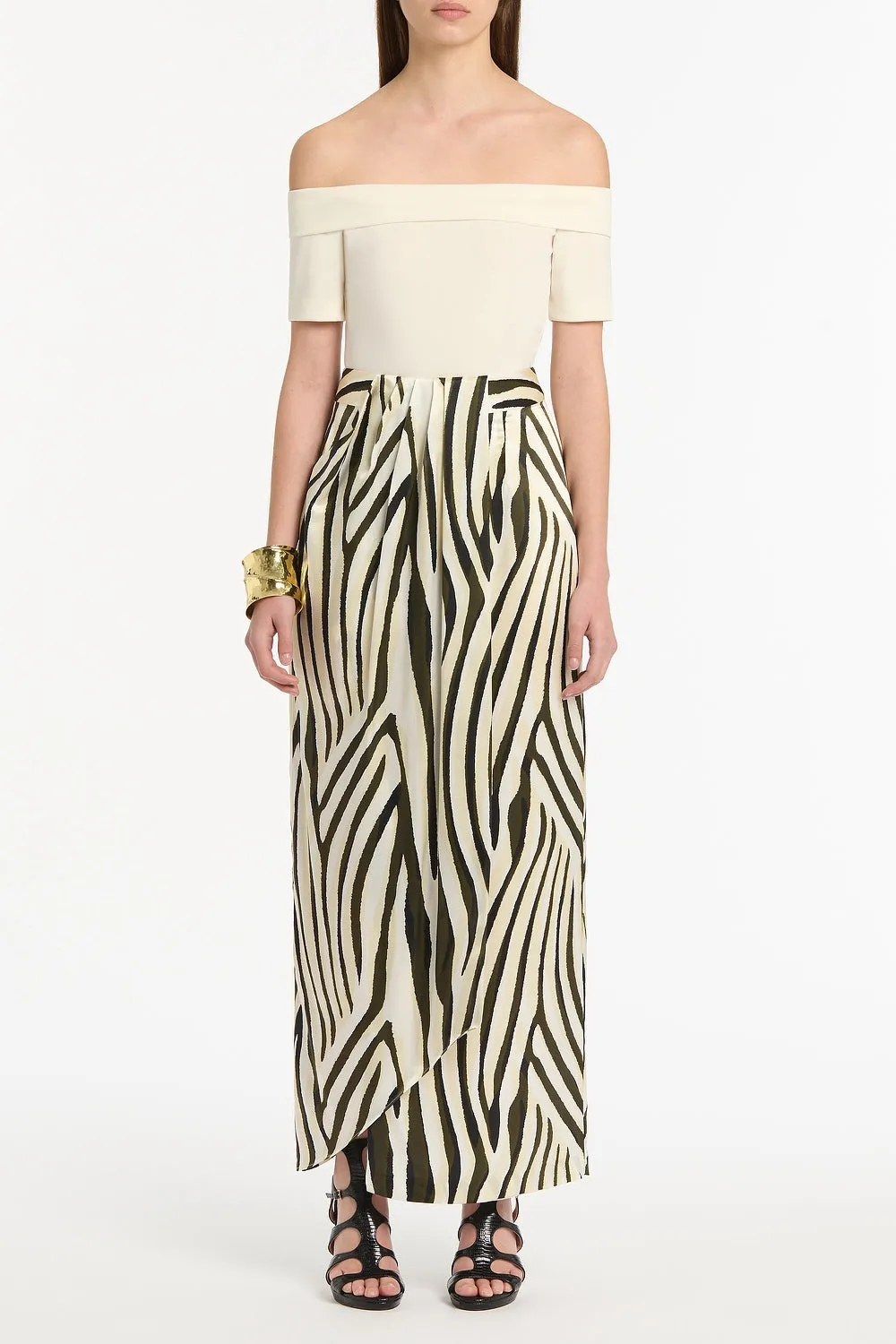 CREAM JERSEY OFF SHOULDER TOP sold by Carla Zampatti