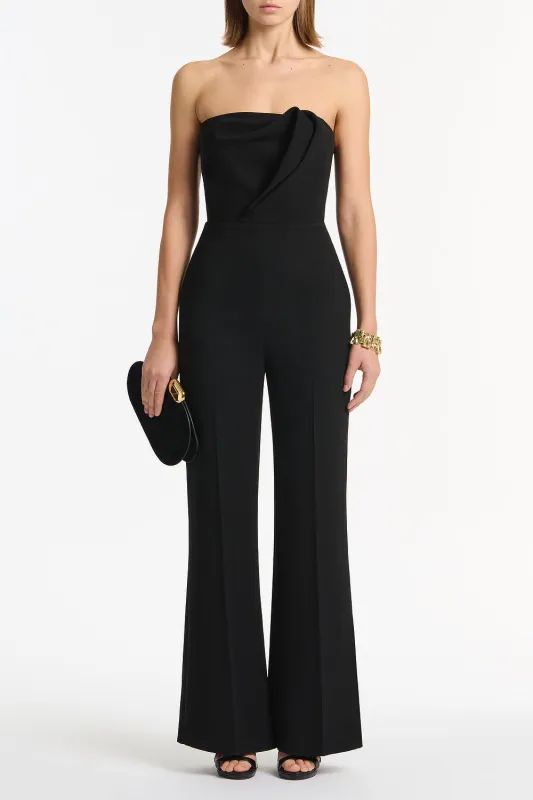 BLACK CREPE SCULPTURAL JUMPSUIT sold by Carla Zampatti