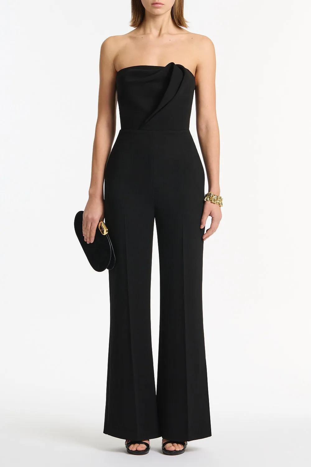 BLACK CREPE SCULPTURAL JUMPSUIT sold by Carla Zampatti