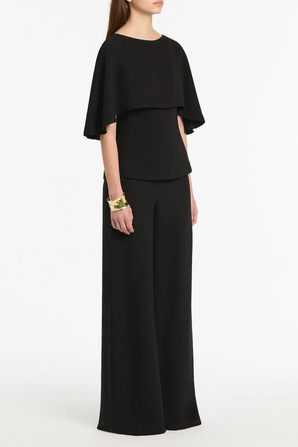 BLACK CREPE CAPE TOP sold by Carla Zampatti product image thumbnail 2