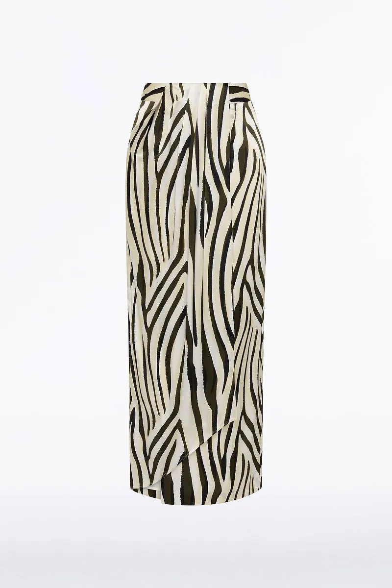 BOLD STRIPE PRINT TUCKED MAXI SKIRT sold by Carla Zampatti product image thumbnail 4