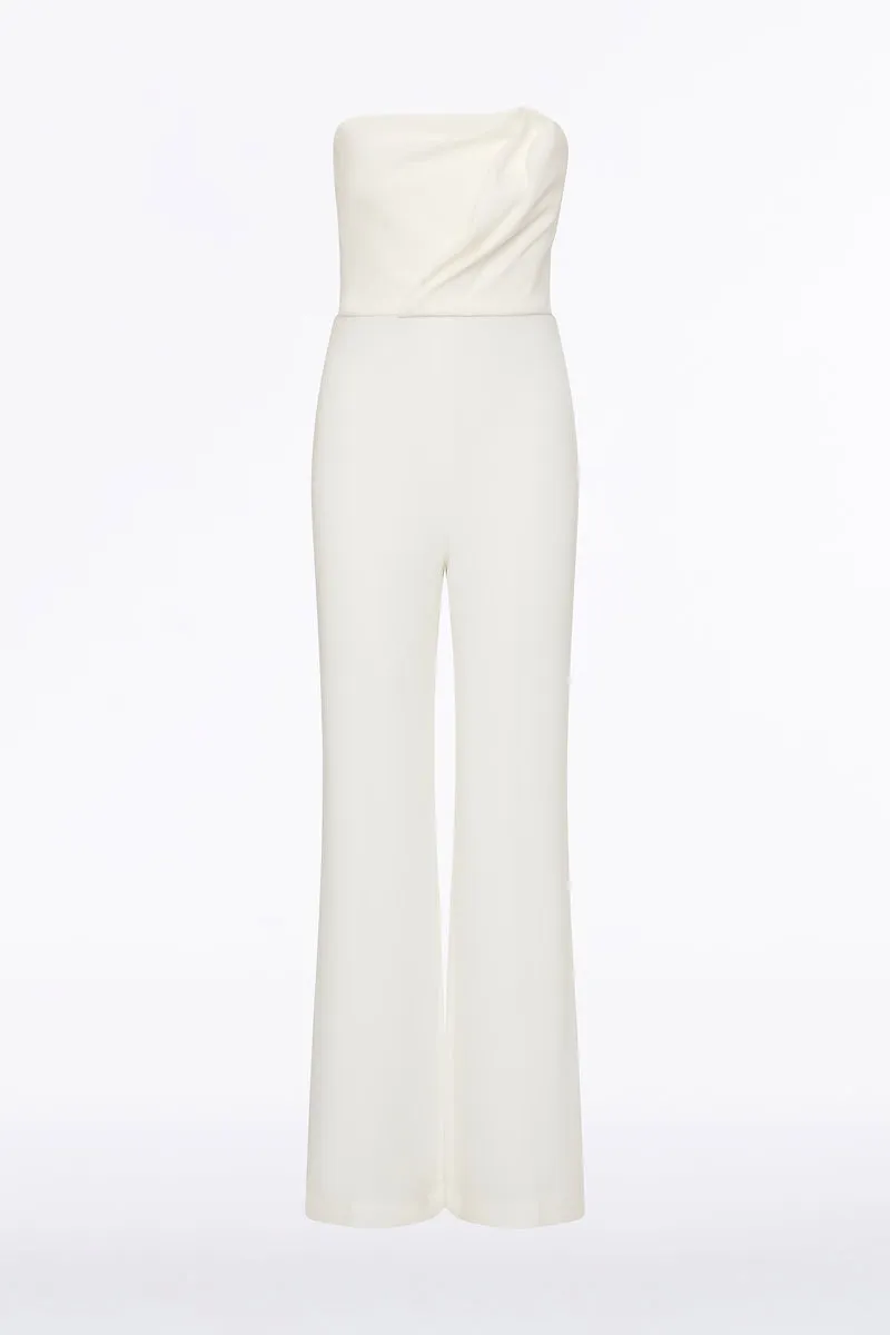 WHITE CREPE SCULPTURAL JUMPSUIT sold by Carla Zampatti product image thumbnail 4