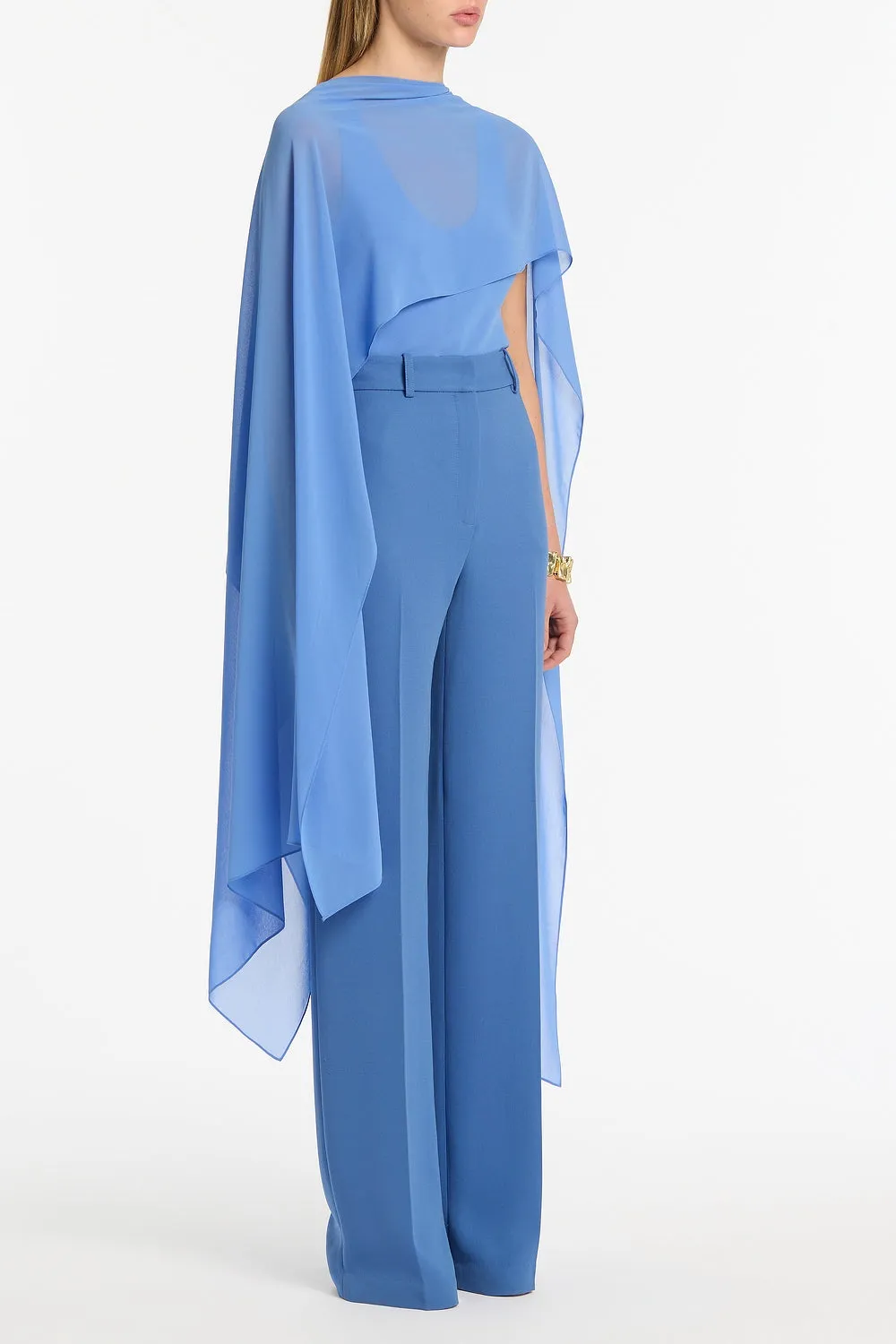 PACIFIC BLUE GEORGETTE CASCATA WRAP sold by Carla Zampatti product image thumbnail 2