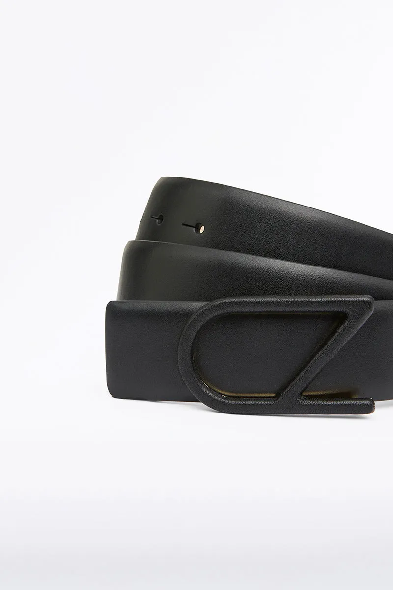 BLACK CZ LOGO COVERED BELT sold by Carla Zampatti