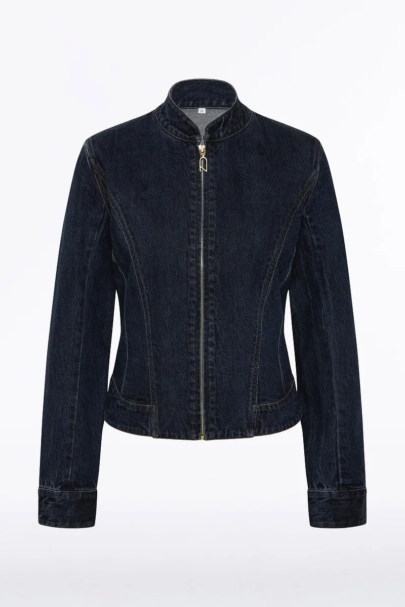 DARK INDIGO FITTED DENIM JACKET sold by Carla Zampatti product image thumbnail 5