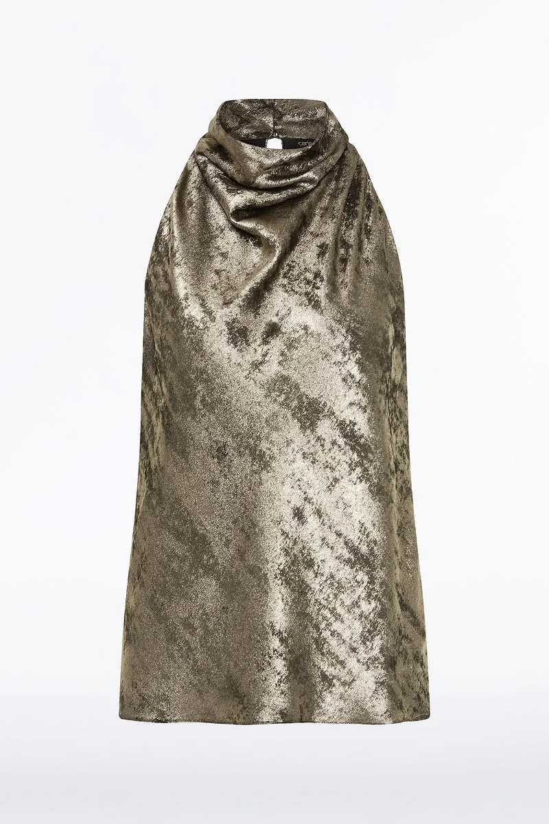 BURNISHED METALLIC HALTER TOP sold by Carla Zampatti product image thumbnail 4
