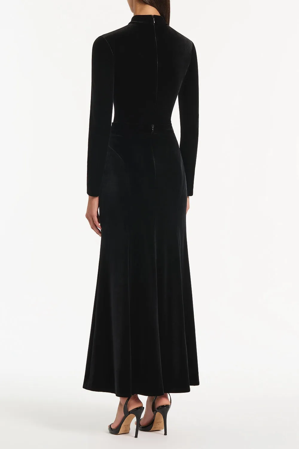 BLACK VELVET FLUTED PANEL SKIRT sold by Carla Zampatti product image thumbnail 2