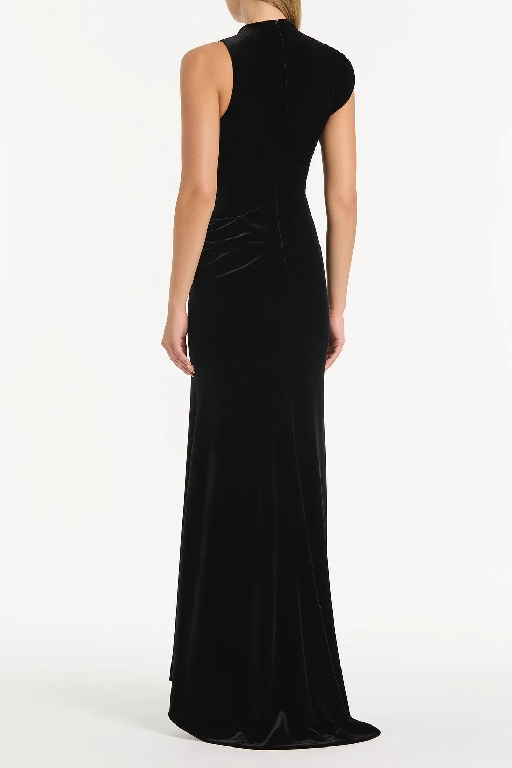 BLACK VELVET DRAPED GOWN sold by Carla Zampatti product image thumbnail 2