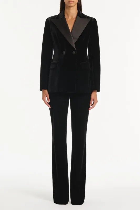 BLACK VELVET TUXEDO JACKET sold by Carla Zampatti