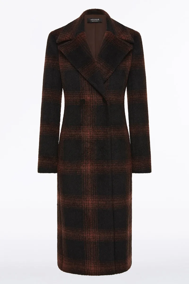 COCOA WOOL CHECK COAT sold by Carla Zampatti product image thumbnail 5