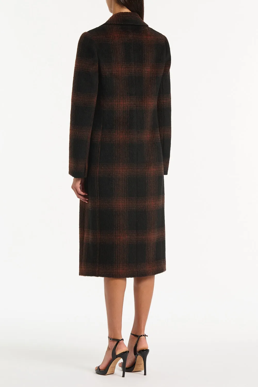 COCOA WOOL CHECK COAT sold by Carla Zampatti product image thumbnail 2