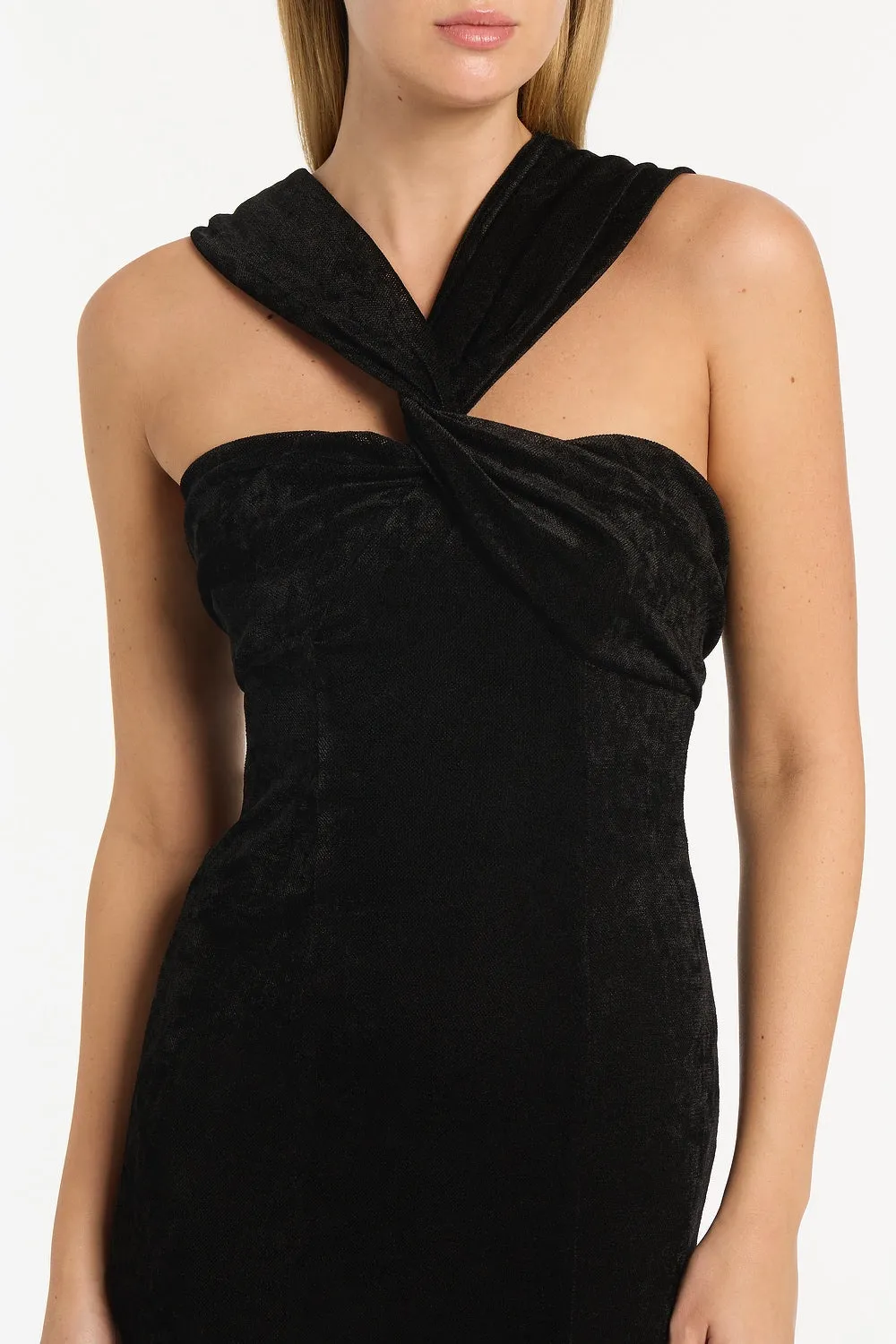 BLACK VELVET MESH GOWN sold by Carla Zampatti product image thumbnail 4