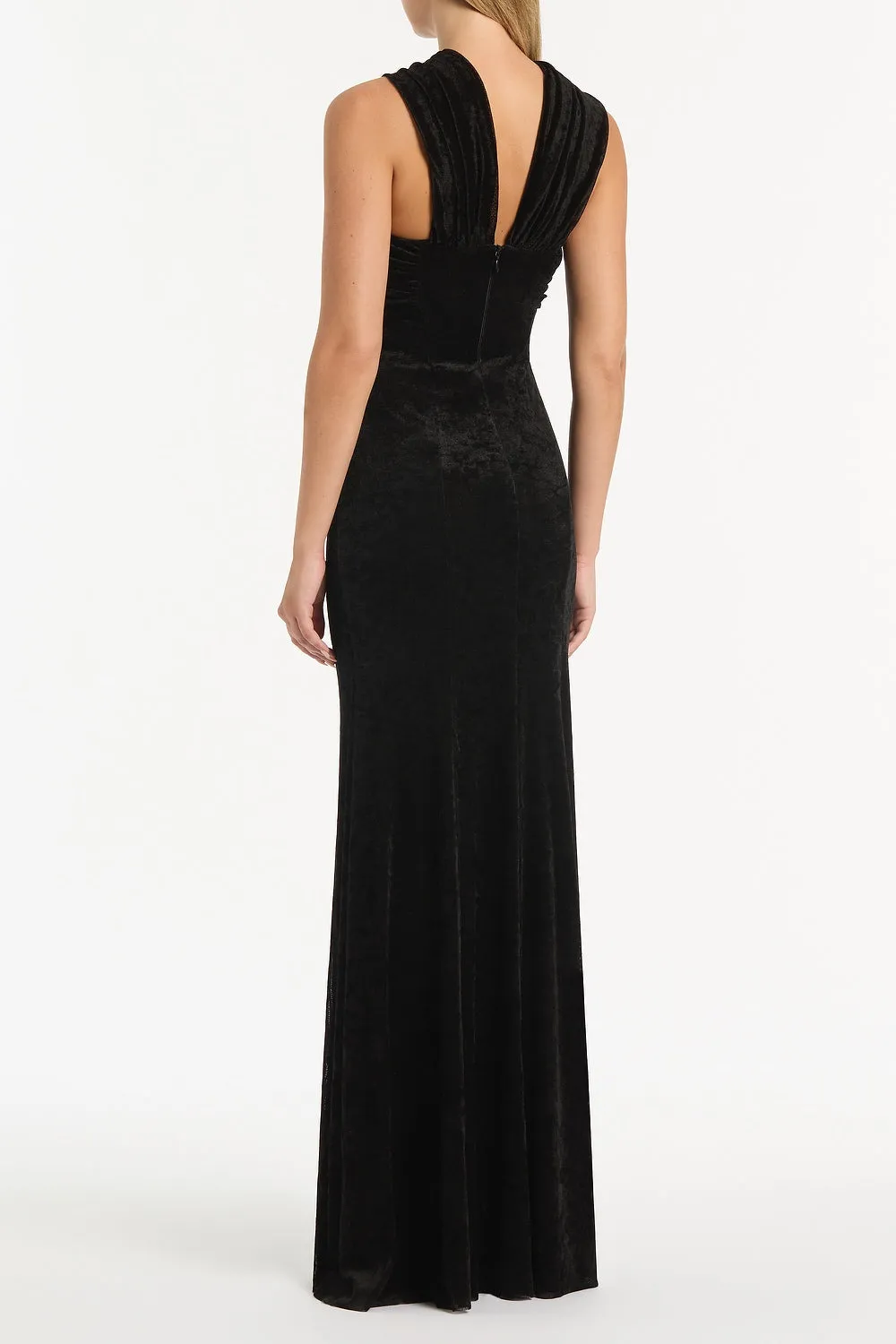 BLACK VELVET MESH GOWN sold by Carla Zampatti product image thumbnail 2