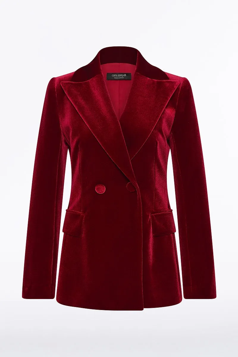 ROUGE VELVET TUXEDO JACKET sold by Carla Zampatti product image thumbnail 5