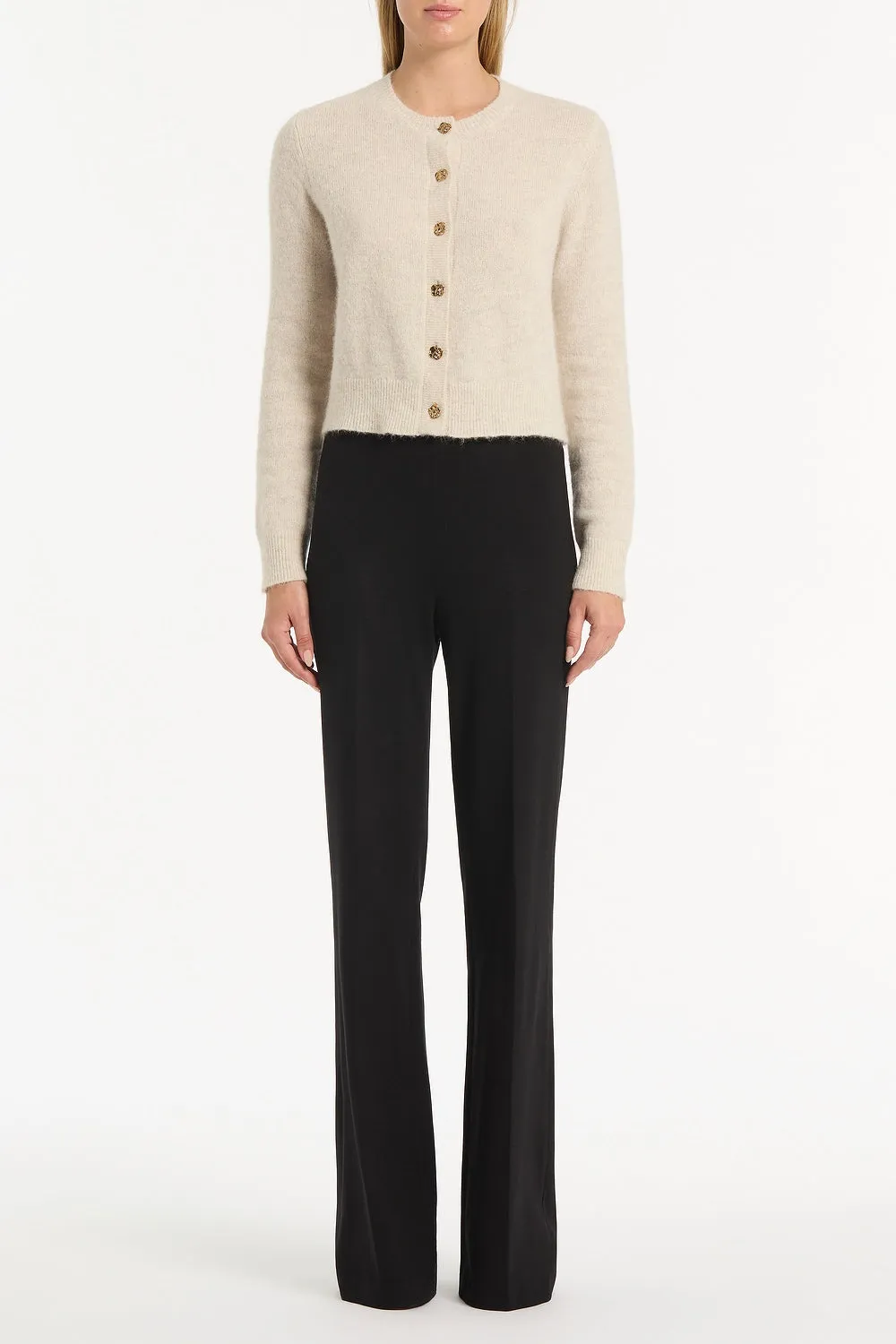 IVORY BRUSHED KNIT CARDIGAN sold by Carla Zampatti