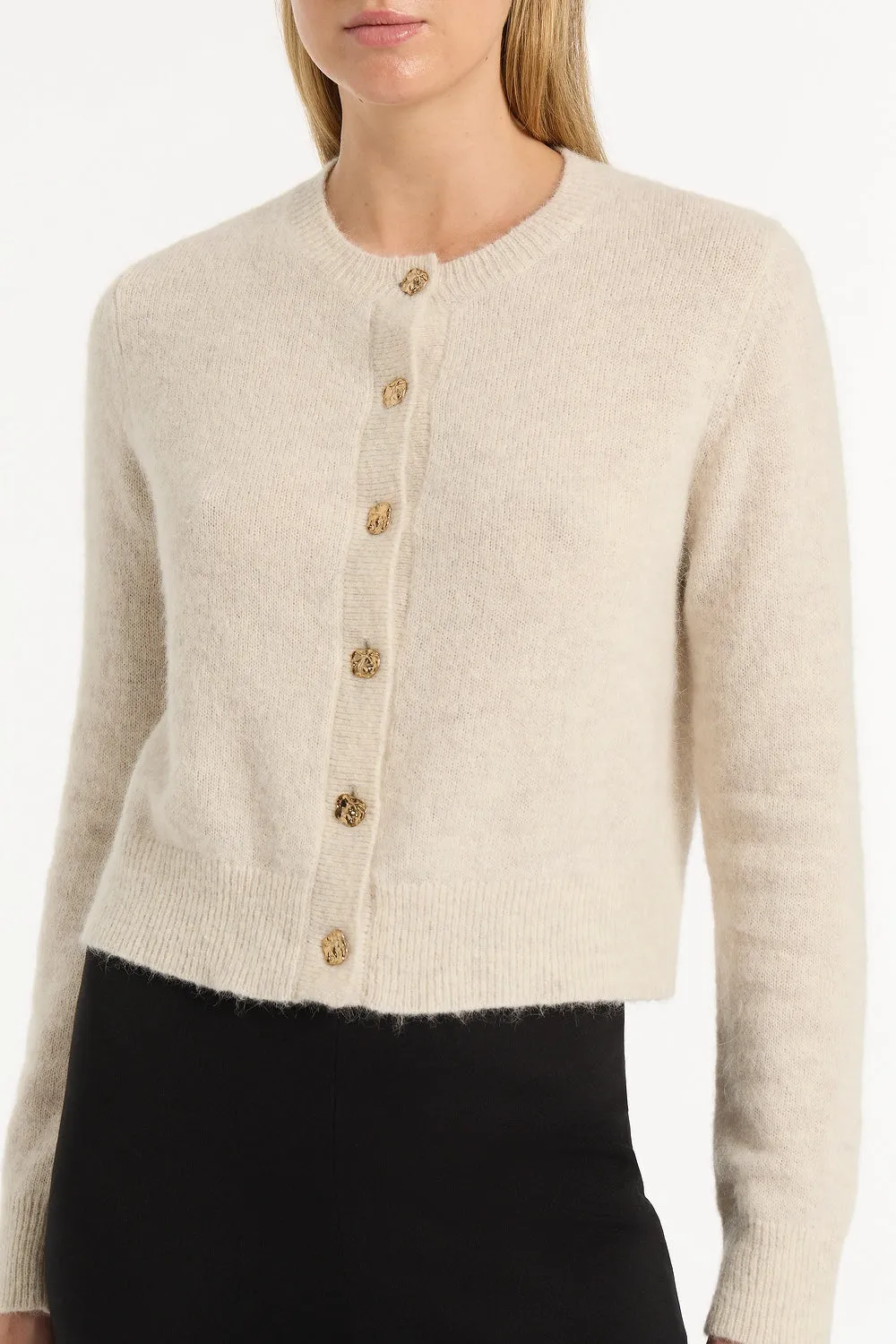 IVORY BRUSHED KNIT CARDIGAN sold by Carla Zampatti product image thumbnail 4