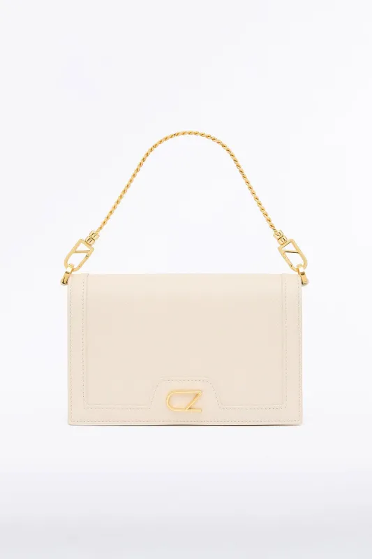 IVORY CZ CHAIN CROSSBODY BAG sold by Carla Zampatti