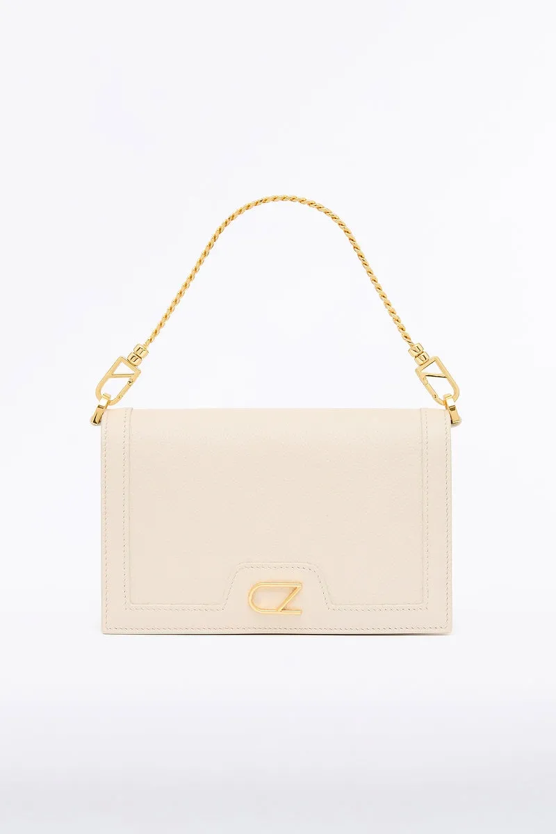 IVORY CZ CHAIN CROSSBODY BAG sold by Carla Zampatti