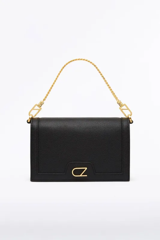 BLACK CZ CHAIN CROSSBODY BAG sold by Carla Zampatti