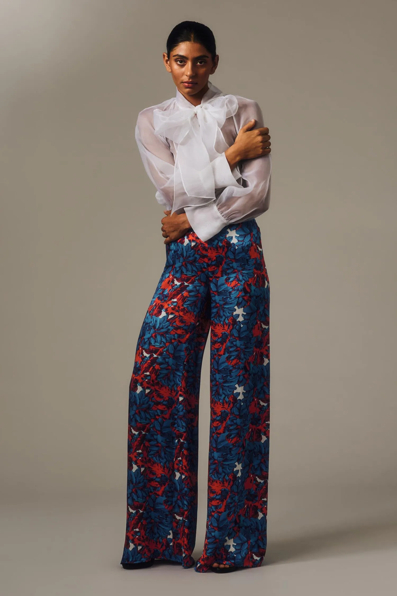 IVORY ORGANZA TIE BLOUSE sold by Carla Zampatti product image thumbnail 5