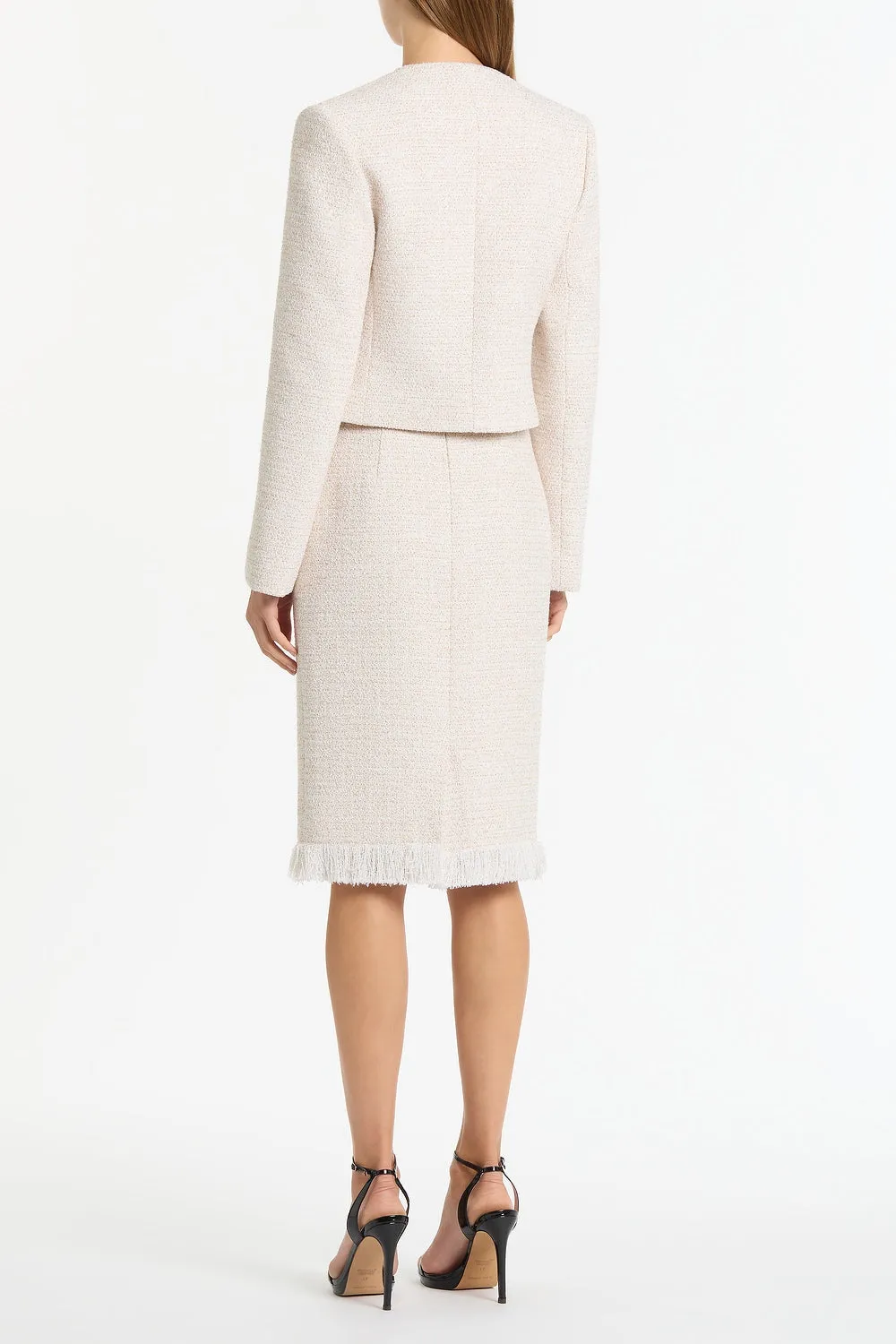 IVORY TWEED CROPPED JACKET sold by Carla Zampatti product image thumbnail 2