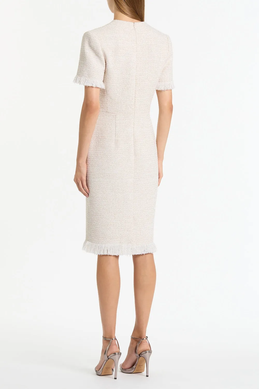 IVORY TWEED FRINGE MIDI DRESS sold by Carla Zampatti product image thumbnail 2