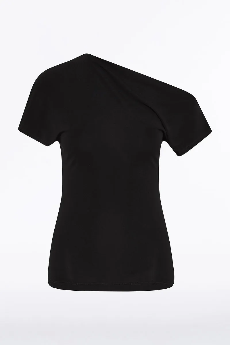 BLACK MATTE JERSEY OFF-SHOULDER TOP sold by Carla Zampatti product image thumbnail 5