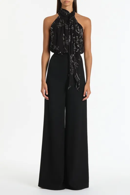 BLACK CREPE PALAZZO PANT sold by Carla Zampatti
