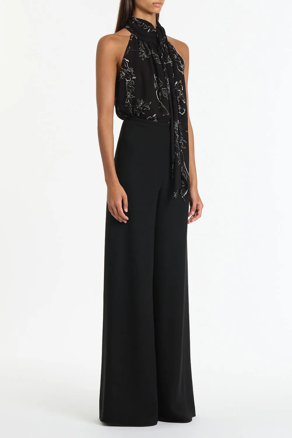 BLACK CREPE PALAZZO PANT sold by Carla Zampatti product image thumbnail 3