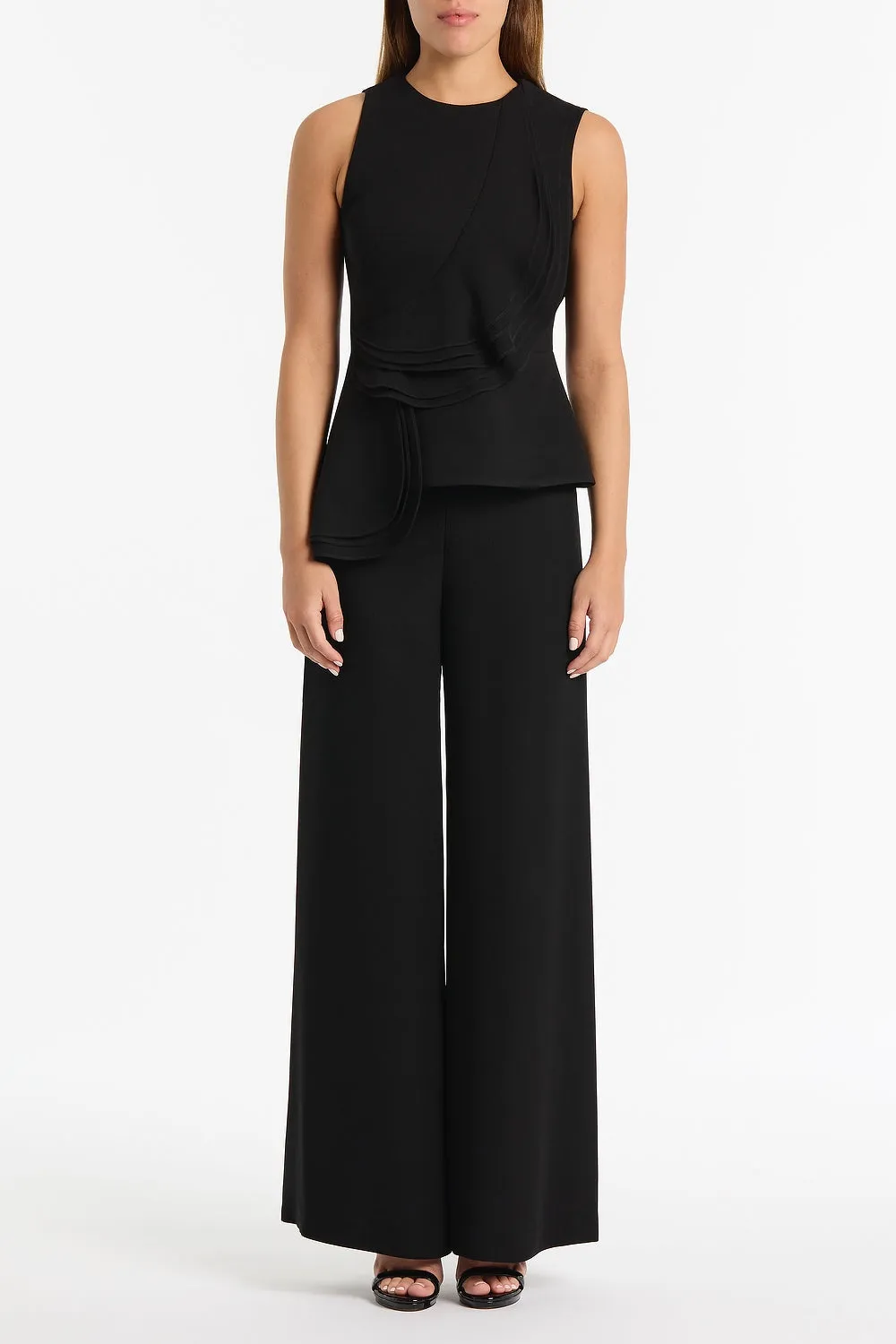 BLACK CREPE PALAZZO PANT sold by Carla Zampatti product image thumbnail 4