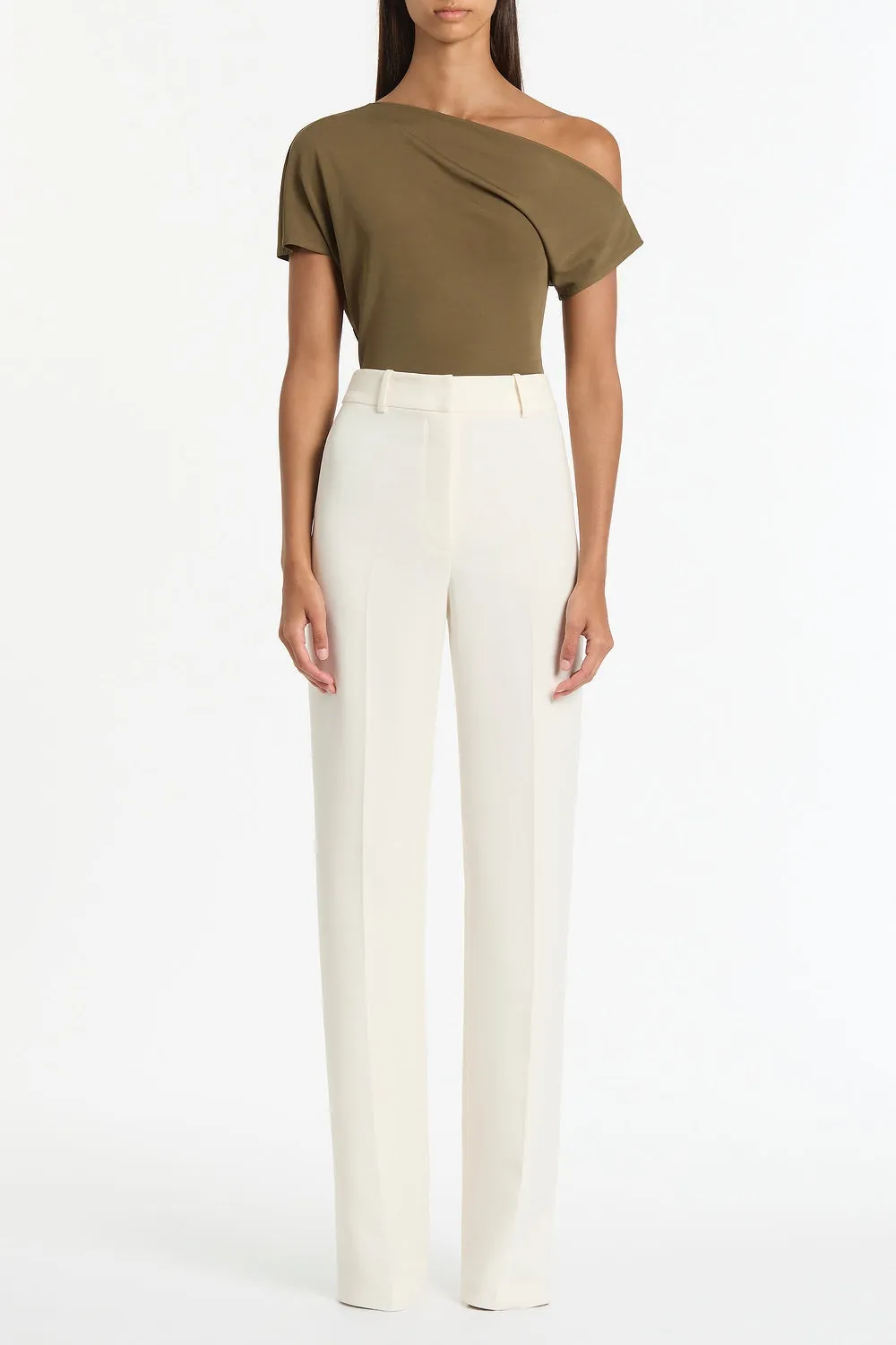 PALM MATTE JERSEY OFF-SHOULDER TOP sold by Carla Zampatti