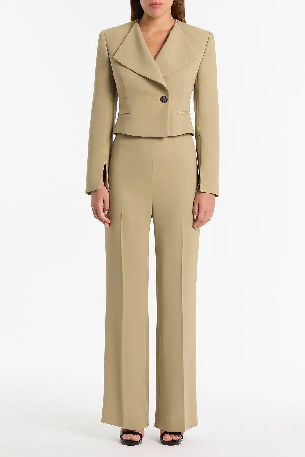 KELP CREPE CROPPED JACKET sold by Carla Zampatti