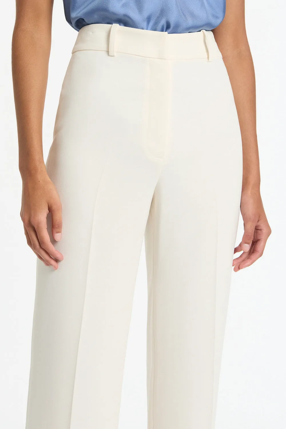 IVORY CREPE STRAIGHT LEG PANT sold by Carla Zampatti product image thumbnail 4