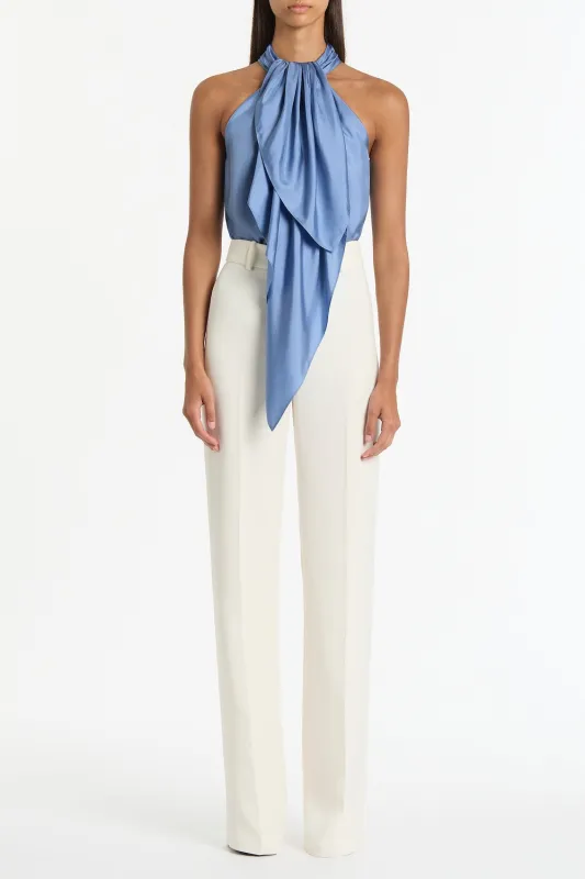 IVORY CREPE STRAIGHT LEG PANT sold by Carla Zampatti