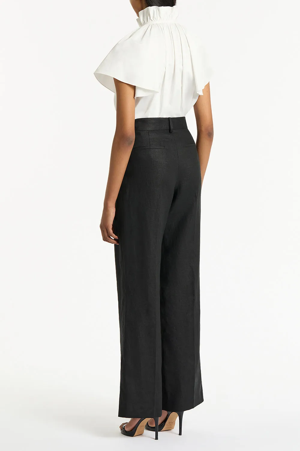 BLACK LINEN WIDE LEG PANT sold by Carla Zampatti product image thumbnail 2