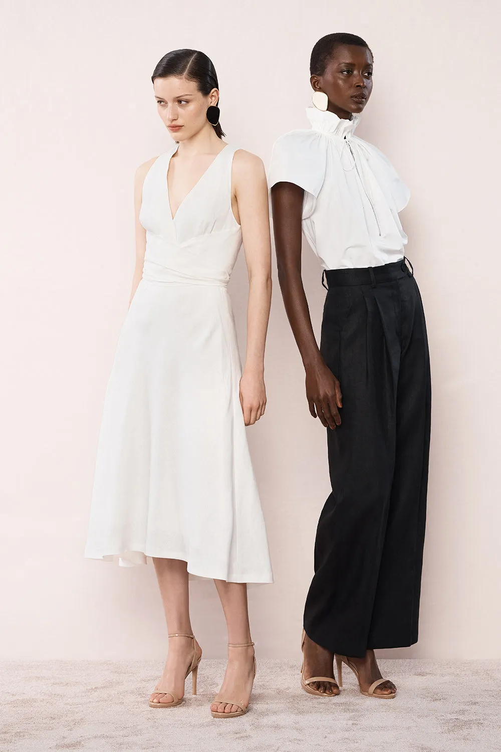 BLACK LINEN WIDE LEG PANT sold by Carla Zampatti product image thumbnail 4