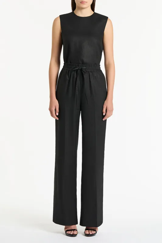 BLACK LINEN TANK TOP sold by Carla Zampatti