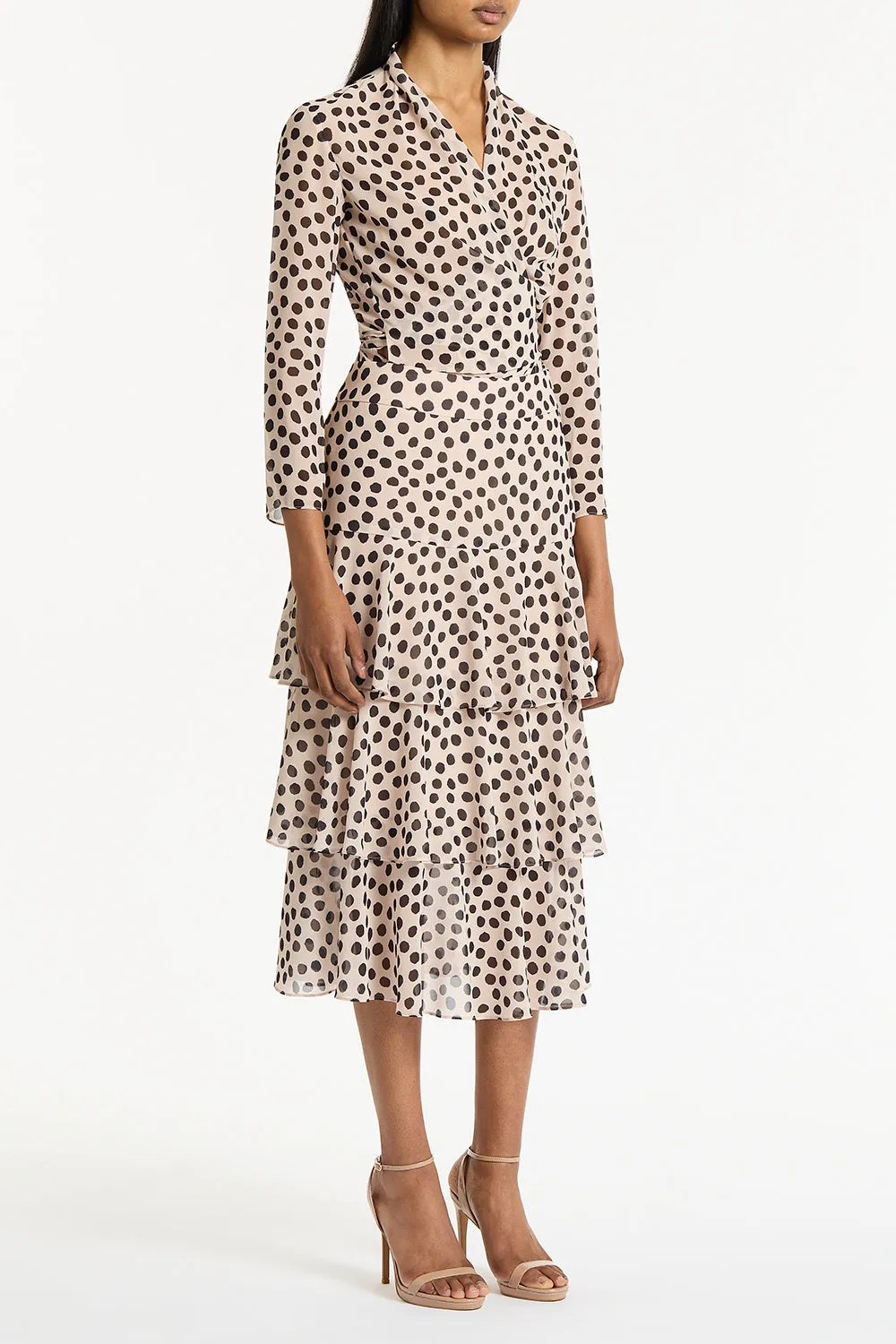 ROSA SPOT GEORGETTE WRAP TOP sold by Carla Zampatti product image thumbnail 3