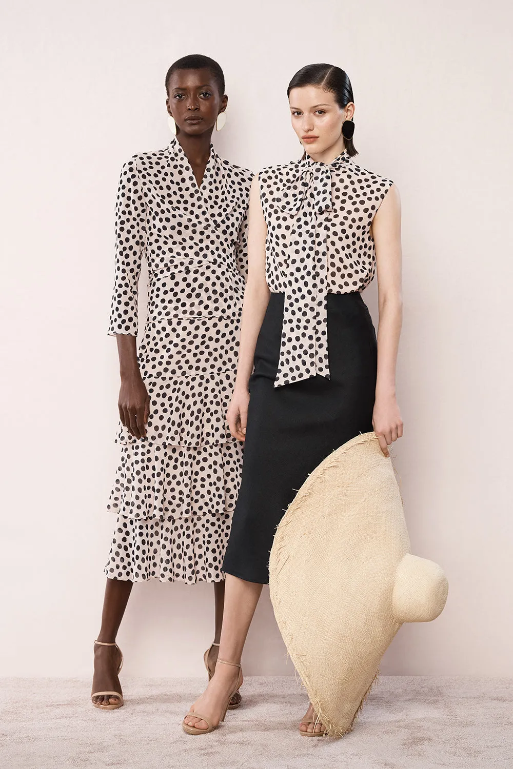 ROSA SPOT GEORGETTE WRAP TOP sold by Carla Zampatti product image thumbnail 4