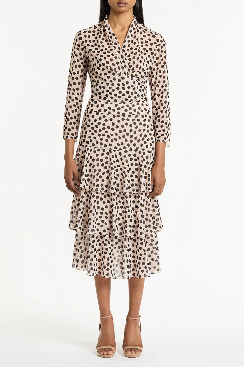 ROSA SPOT GEORGETTE TIERED SKIRT sold by Carla Zampatti product image thumbnail 5