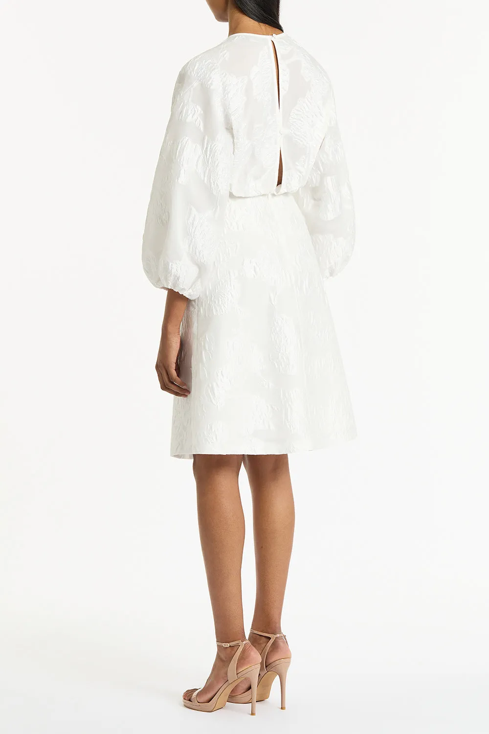WHITE MESH JACQUARD MIDI DRESS sold by Carla Zampatti product image thumbnail 2