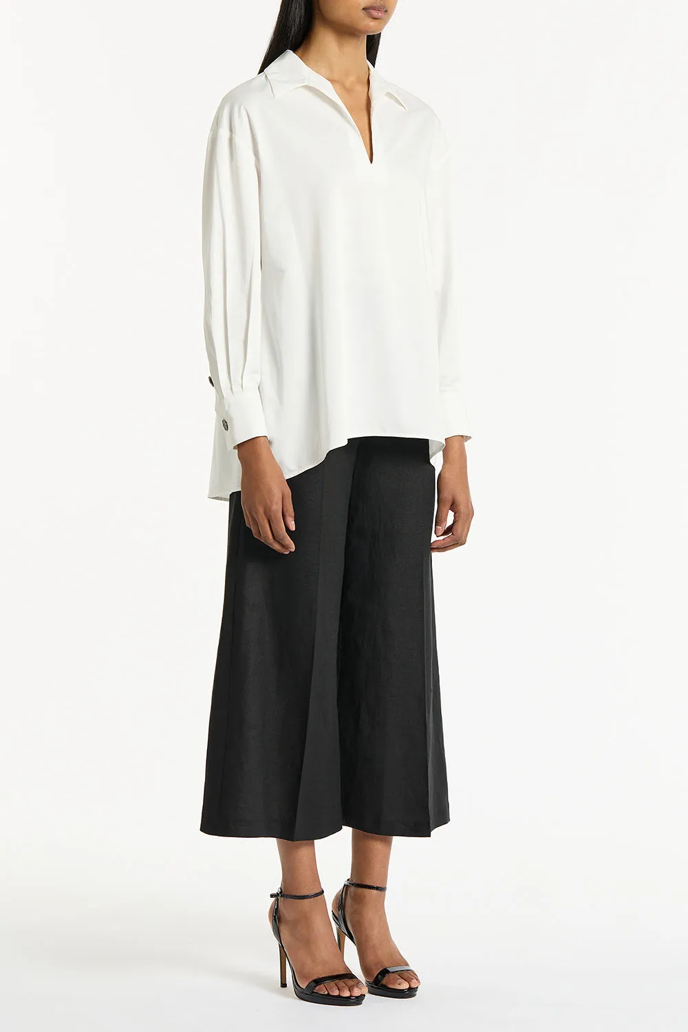 WHITE COTTON TAFFETA SHIRT sold by Carla Zampatti product image thumbnail 3