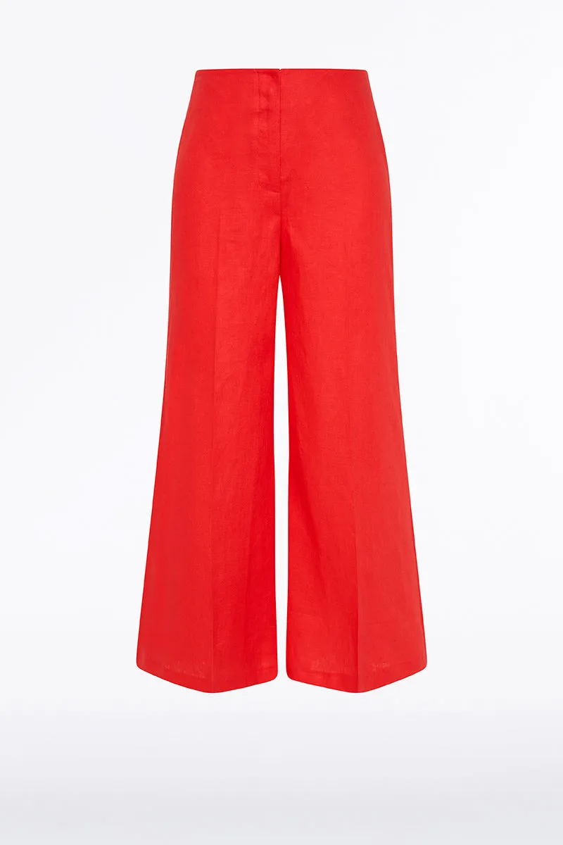 SCARLATTO LINEN CROPPED PALAZZO PANT sold by Carla Zampatti product image thumbnail 4